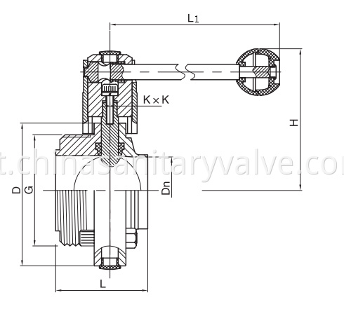 hygienic butterfly valve male and weld end iso,idf